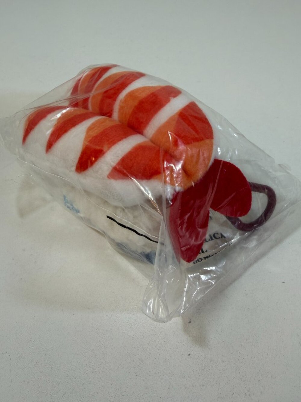 NEW Yamani Japan Sushi Plush Keychain Pull String Vibrating Shaking Ebi Mascot
